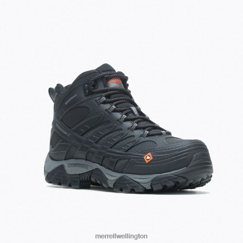 Moab Velocity Mid Waterproof Carbon Fiber Wide Width (J099429W) Merrell Men 8VV6P342 Shoes Black - Image 5