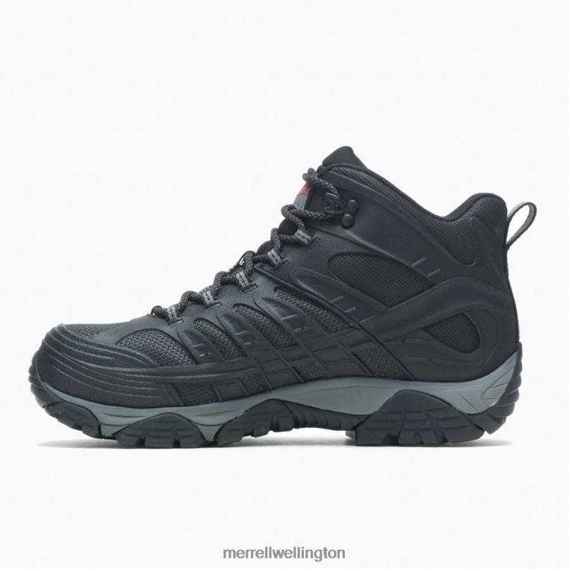 Moab Velocity Mid Waterproof Carbon Fiber Wide Width (J099429W) Merrell Men 8VV6P342 Shoes Black - Image 6