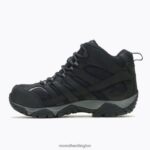 Moab Vertex Mid Waterproof Comp Toe Work Boot Wide Width (J05241W) Merrell Men 8VV6P619 Shoes Black - Image 6