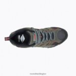 Moab Vertex Mid Waterproof Comp Toe Work Boot Wide Width (J11515W) Merrell Men 8VV6P620 Shoes Pewter - Image 4