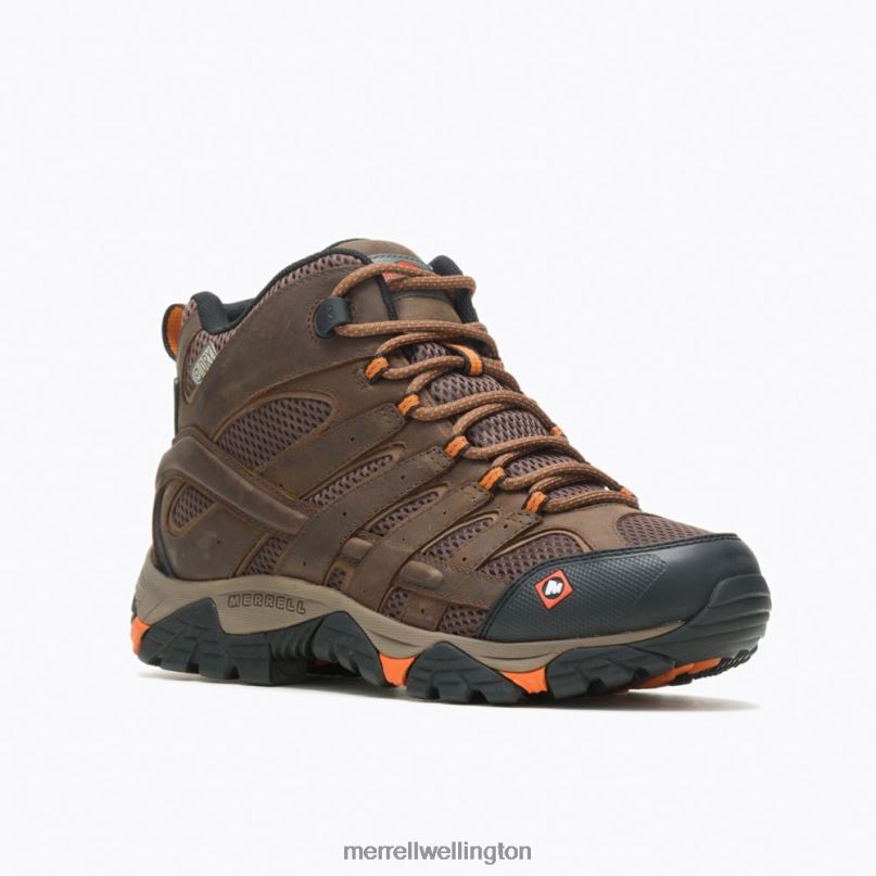 Moab Vertex Mid Waterproof SR Work Boot Wide Width (J31239W) Merrell Men 8VV6P389 Shoes Clay - Image 5