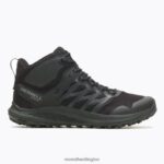 Nova 3 Mid Tactical Waterproof Boot (J005049) Merrell Men 8VV6P381 Shoes Black/Charcoal