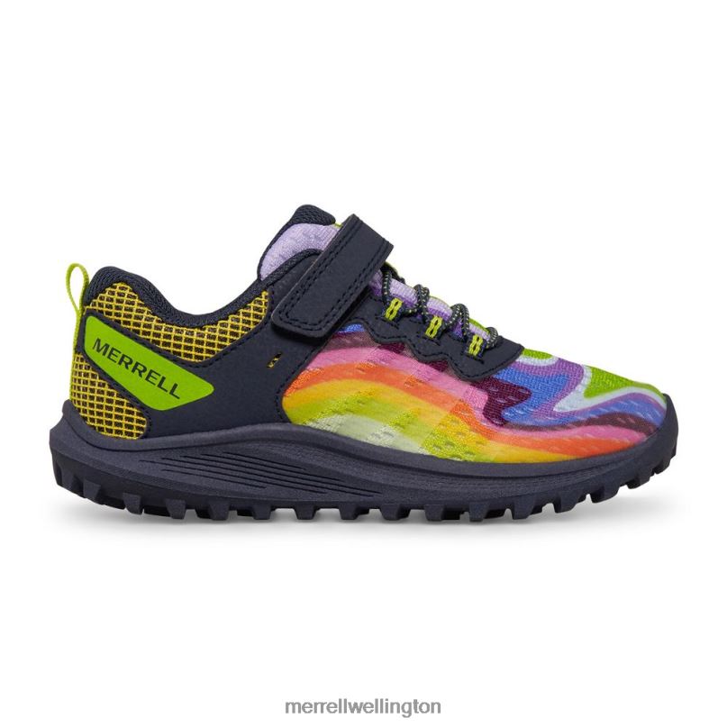 Nova 3 Sneaker (MK266786) Merrell Kids 8VV6P1360 Shoes Rainbow Mountains 4 - Image 2