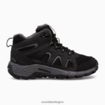 Oakcreek Mid Lace Waterproof Boot (MK265426) Merrell Kids 8VV6P1445 Shoes Black/Grey - Image 2