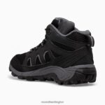 Oakcreek Mid Lace Waterproof Boot (MK265426) Merrell Kids 8VV6P1445 Shoes Black/Grey - Image 4