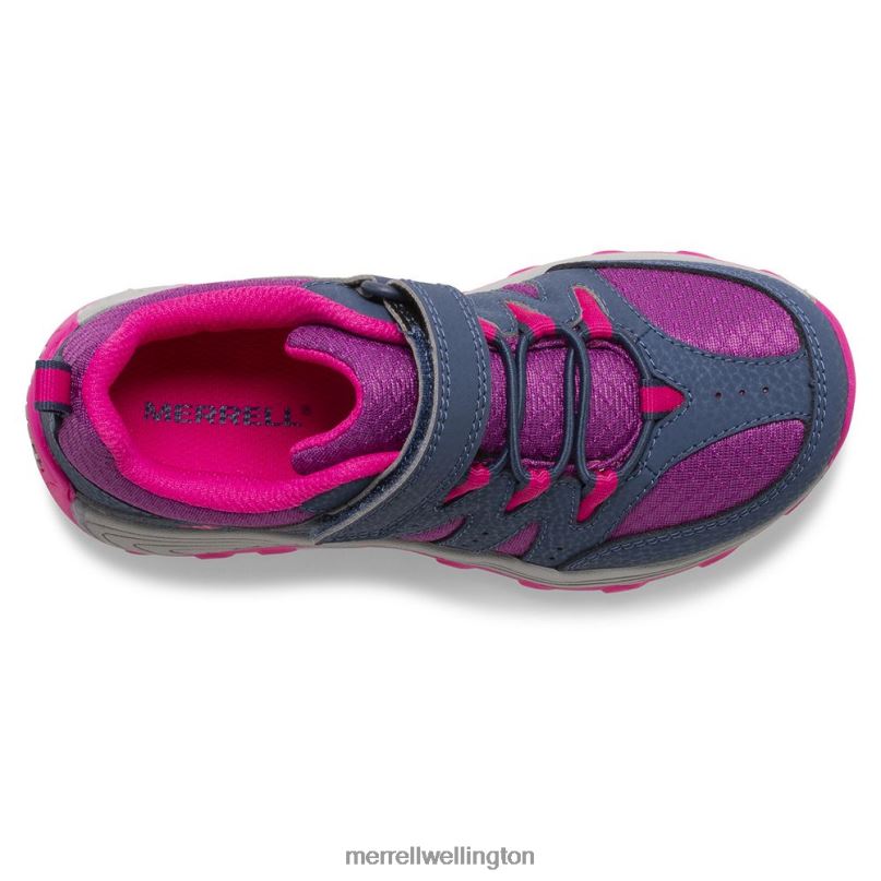 Outback Low 2 Sneaker (MK165720) Merrell Kids 8VV6P1456 Shoes Navy/Berry/Grey - Image 6