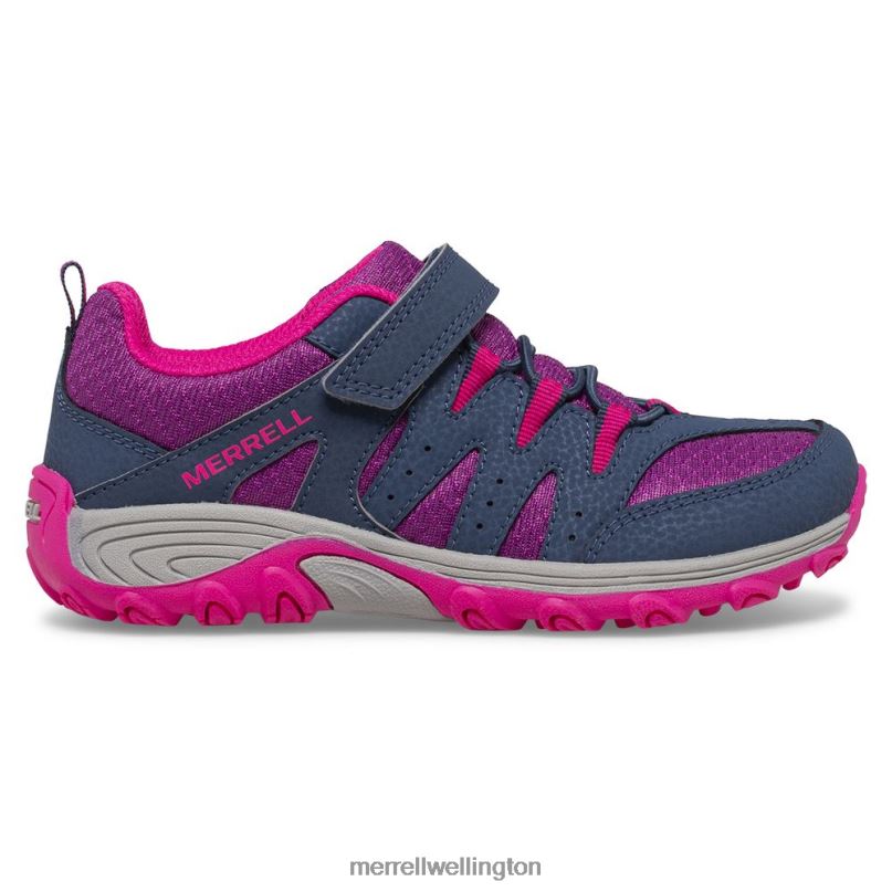 Outback Low 2 Sneaker (MK165720) Merrell Kids 8VV6P1456 Shoes Navy/Berry/Grey - Image 1