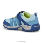 Outback Low 2 Sneaker (MK166997) Merrell Kids 8VV6P1454 Shoes Turq/Lime - Image 4
