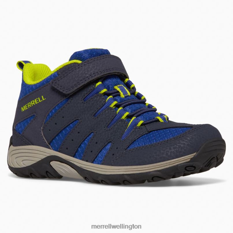 Outback Mid 2 Boot (MK265609) Merrell Kids 8VV6P1453 Shoes Navy/Lime - Image 3