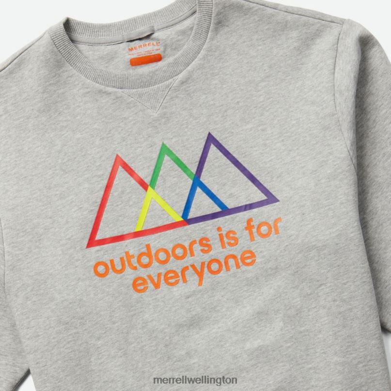 Outdoors Is For Everyone Crewneck Sweatshirt (JMS26875-050) Merrell Men 8VV6P748 Clothes Heather Gray - Image 3