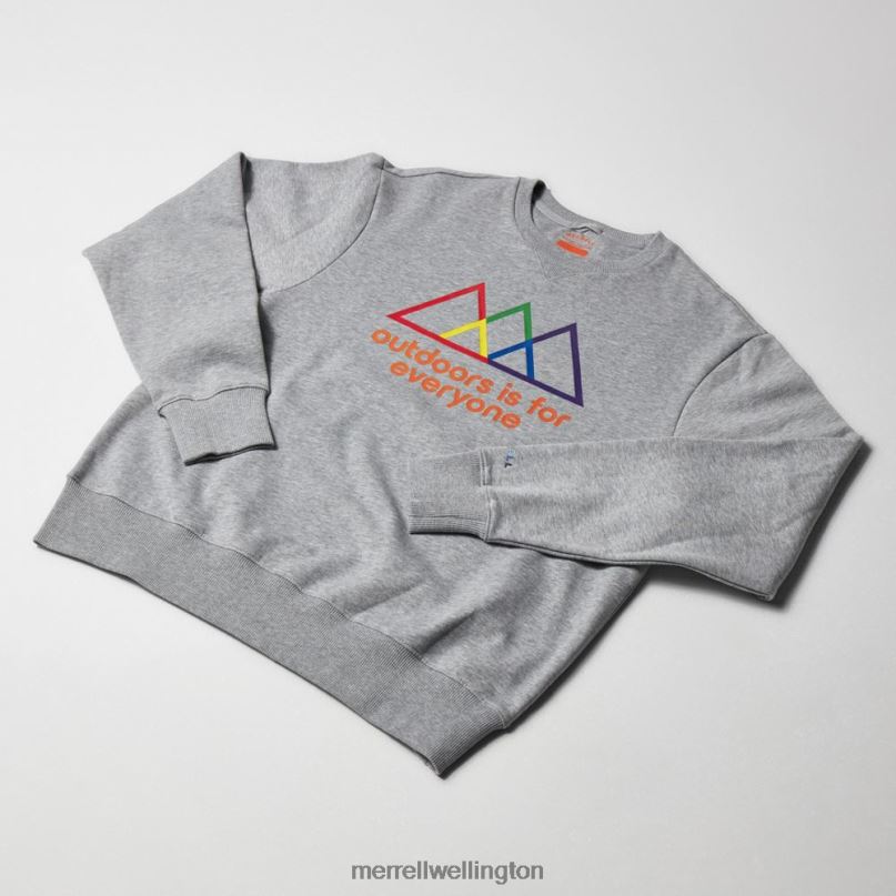 Outdoors Is For Everyone Crewneck Sweatshirt (JMS26875-050) Merrell Men 8VV6P748 Clothes Heather Gray - Image 4