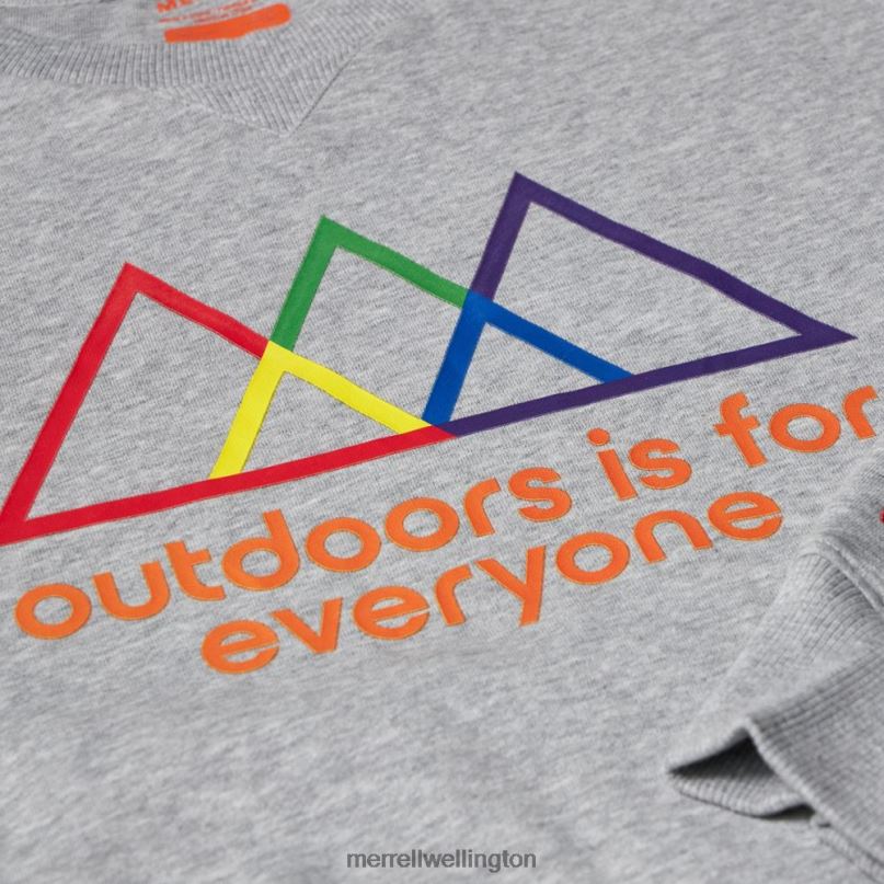Outdoors Is For Everyone Crewneck Sweatshirt (JMS26875-050) Merrell Men 8VV6P748 Clothes Heather Gray - Image 5