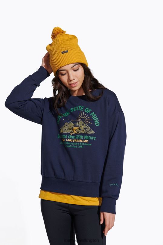 Outside State Of Mind Crew (JWF26634-353) Merrell Women 8VV6P1153 Clothes Navy - Image 2