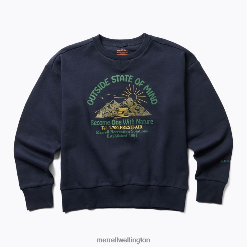 Outside State Of Mind Crew (JWF26634-353) Merrell Women 8VV6P1153 Clothes Navy - Image 9