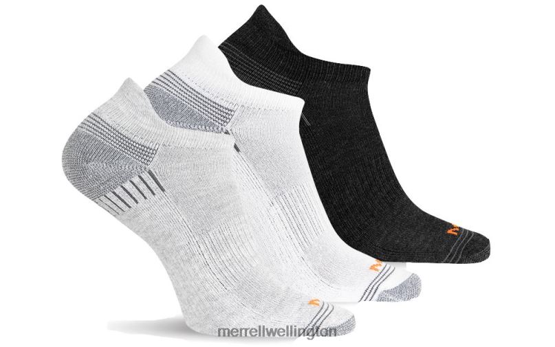 Recycled Low Cut Tab Sock 3 Pack (JSF24606-041) Merrell Unisex 8VV6P361 Accessories Grey Heather Asst - Image 2
