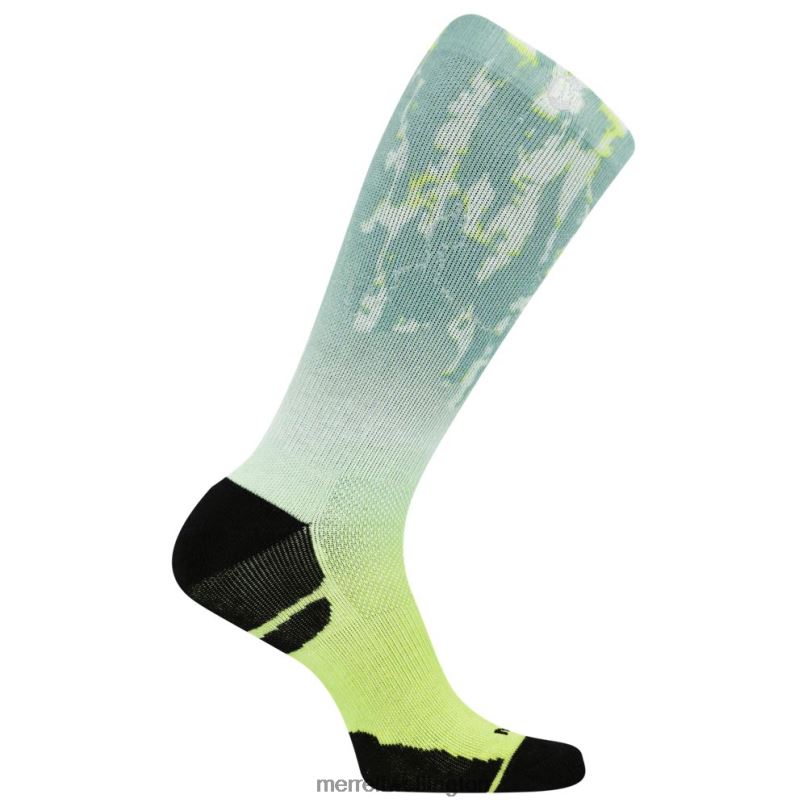 Reflective Print Performance Crew Sock (JSF26509-440) Merrell Unisex 8VV6P521 Accessories Aqua Ombre - Image 1