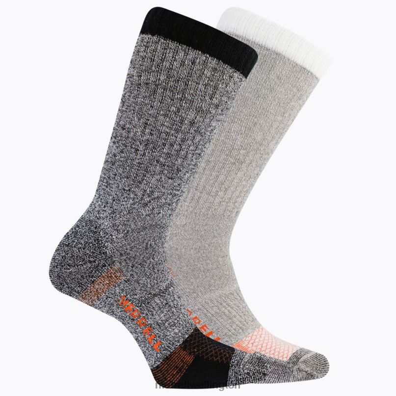 Rugged Steel Toe Crew Sock 2 Pack (JSS26717-012) Merrell Unisex 8VV6P316 Accessories Charcoal Asst. - Image 2