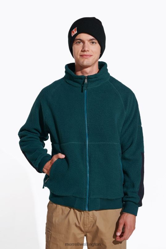 Sherpa Full Zip (JMF26572-325) Merrell Men 8VV6P568 Clothes Sea Moss - Image 3