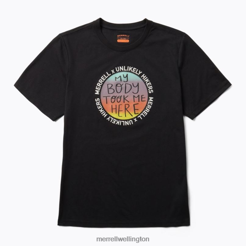Short Sleeve Tee (JMS26681-010) Unlikely Hikers X Merrell Men 8VV6P451 Clothes Black - Image 2