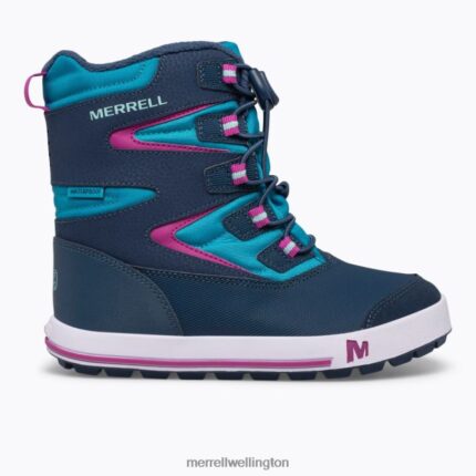Snow Bank 3.0 Boot (MK165186K) Merrell Kids 8VV6P1483 Shoes Navy/Turquoise