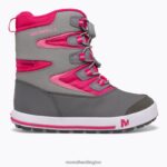 Snow Bank 3.0 Boot (MK165187K) Merrell Kids 8VV6P1481 Shoes Grey/Berry - Image 2