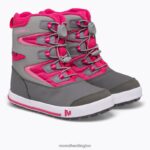 Snow Bank 3.0 Boot (MK165187K) Merrell Kids 8VV6P1481 Shoes Grey/Berry - Image 3