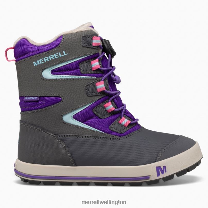 snow_bank_3_0_boot_mk166223k_merrell_kids_8vv6p1484_shoes_ultra_violet_grey.jpg Snow Bank 3.0 Boot (MK166223K) Merrell Kids 8VV6P1484 Shoes Ultra Violet/Grey - Image 1