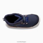 Snow Bank 3.0 Boot (MK265184K) Merrell Kids 8VV6P1482 Shoes Navy/Cobalt/Orange - Image 4