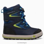 Snow Bank 3.0 Boot (MK266222K) Merrell Kids 8VV6P1479 Shoes Navy/Citron