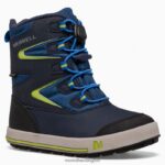 Snow Bank 3.0 Boot (MK266222K) Merrell Kids 8VV6P1479 Shoes Navy/Citron - Image 3