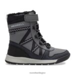 Snow Crush 2.0 Waterproof Boot (MK263125K) Merrell Kids 8VV6P1507 Shoes Black/Grey - Image 2