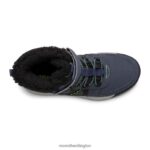 Snow Crush 2.0 Waterproof Boot (MK263127K) Merrell Kids 8VV6P1508 Shoes Navy/Lime - Image 4