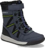 Snow Crush 2.0 Waterproof Boot (MK263127K) Merrell Kids 8VV6P1508 Shoes Navy/Lime - Image 5