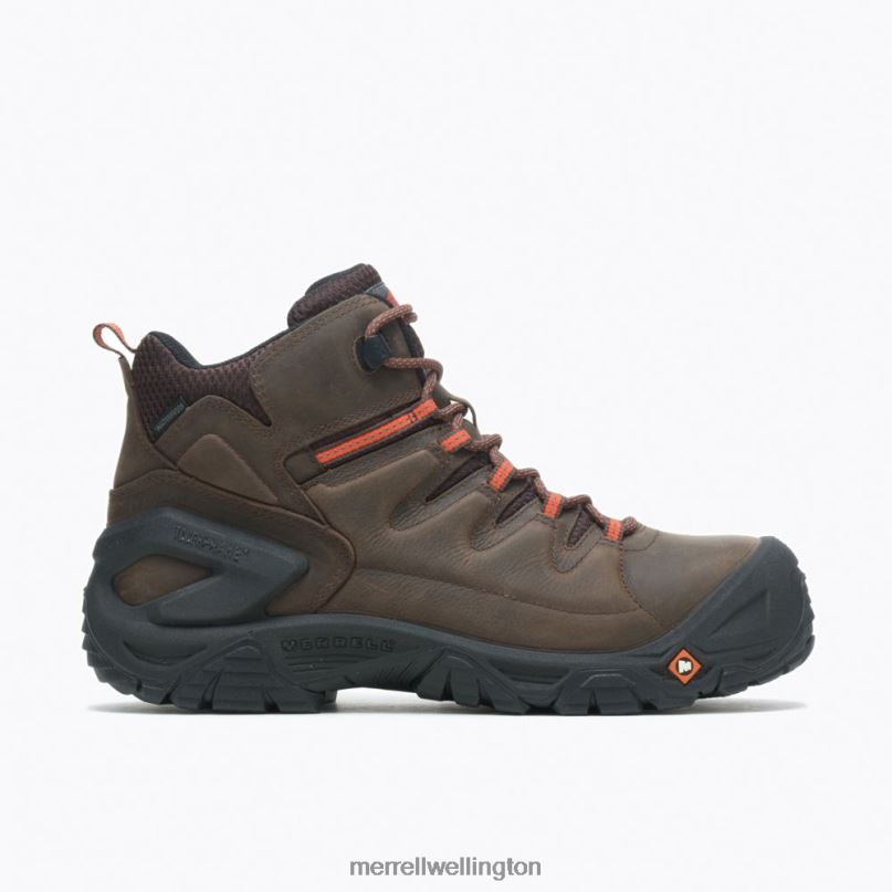 Strongfield Leather 6'' Waterproof Comp Toe Work Boot (J099341) Merrell Men 8VV6P716 Shoes Espresso - Image 2