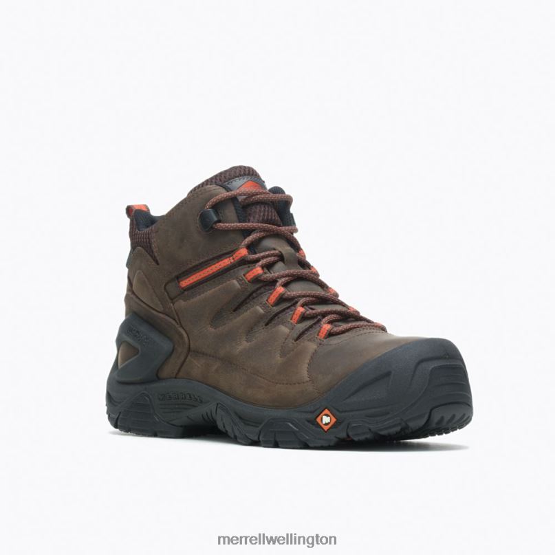 Strongfield Leather 6'' Waterproof Comp Toe Work Boot (J099341) Merrell Men 8VV6P716 Shoes Espresso - Image 5