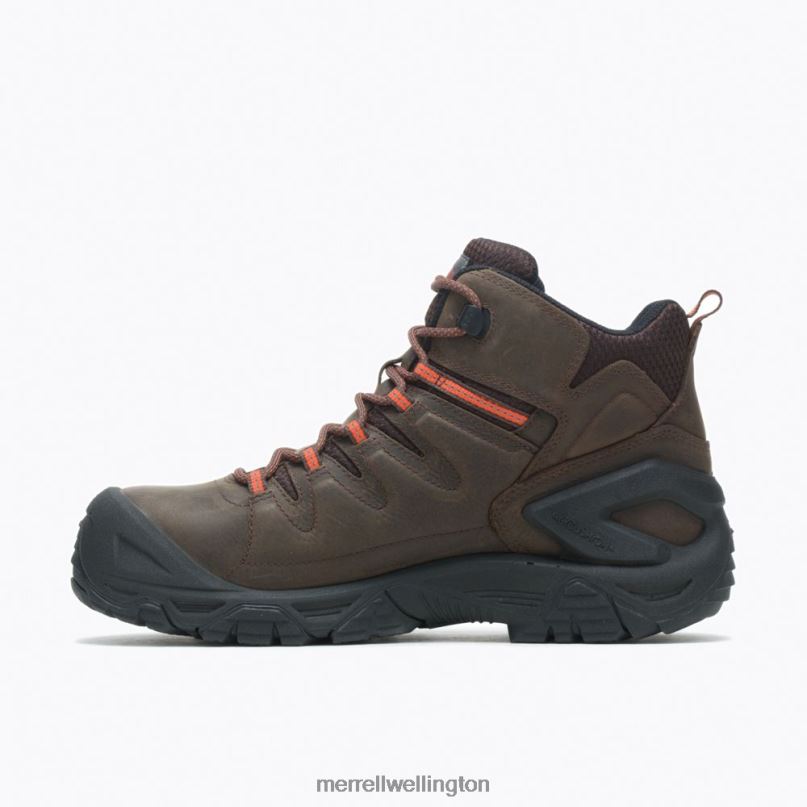 Strongfield Leather 6'' Waterproof Comp Toe Work Boot (J099341) Merrell Men 8VV6P716 Shoes Espresso - Image 6