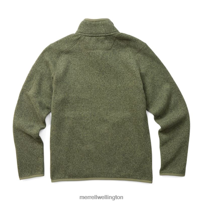 Sweater Weather Full Zip (JMF26296-327) Merrell Men 8VV6P429 Clothes Dusty Olive Heather - Image 3