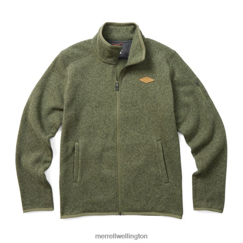 Sweater Weather Full Zip (JMF26296-327) Merrell Men 8VV6P429 Clothes Dusty Olive Heather - Image 1