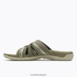 Terran 3 Cush Slide (J004586) Merrell Women 8VV6P1071 Shoes Olive - Image 4