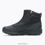 Thermo Kiruna Mid Zip Waterproof (J035049) Merrell Men 8VV6P757 Shoes Black/Monument - Image 3