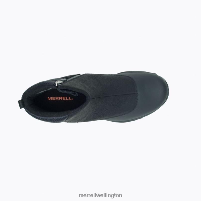 Thermo Kiruna Mid Zip Waterproof (J035049) Merrell Men 8VV6P757 Shoes Black/Monument - Image 5
