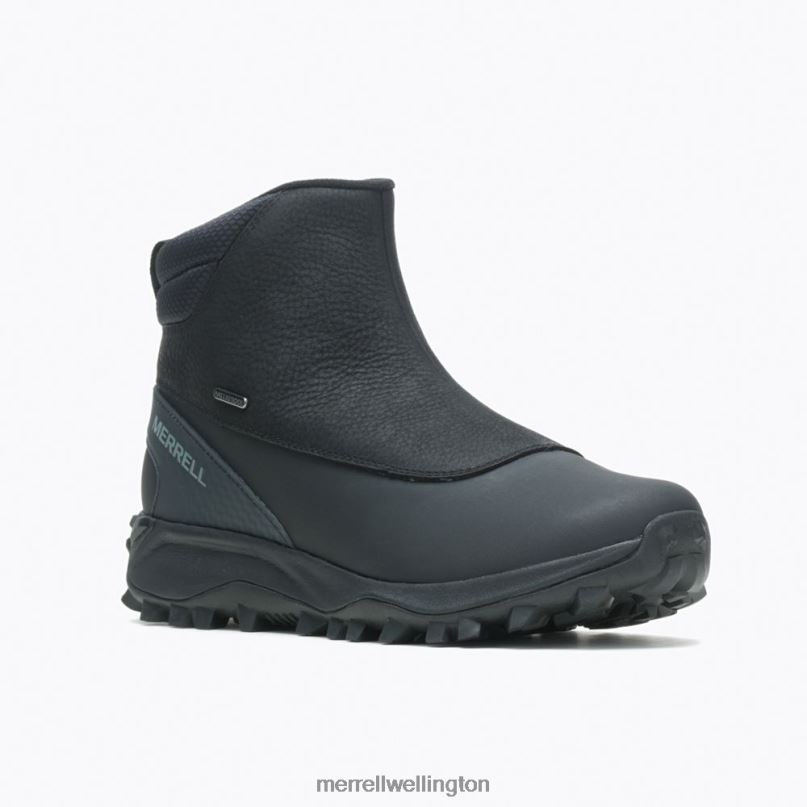 Thermo Kiruna Mid Zip Waterproof (J035049) Merrell Men 8VV6P757 Shoes Black/Monument - Image 6