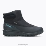 Thermo Kiruna Mid Zip Waterproof (J035090) Merrell Women 8VV6P1328 Shoes Black/Canal