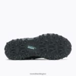 Thermo Kiruna Mid Zip Waterproof (J035090) Merrell Women 8VV6P1328 Shoes Black/Canal - Image 3