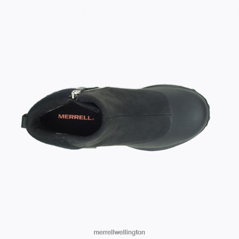 Thermo Kiruna Mid Zip Waterproof (J035090) Merrell Women 8VV6P1328 Shoes Black/Canal - Image 4