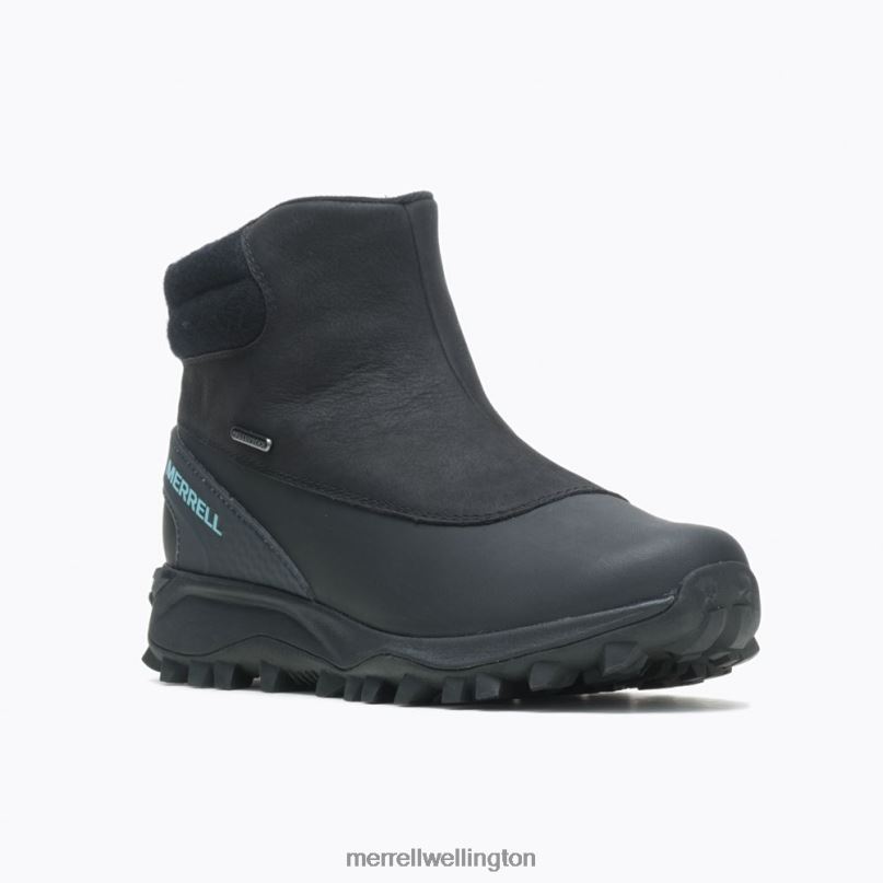Thermo Kiruna Mid Zip Waterproof (J035090) Merrell Women 8VV6P1328 Shoes Black/Canal - Image 5
