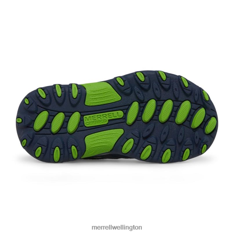 Trail Chaser Jr. Shoe (ML260888) Merrell Kids 8VV6P1344 Shoes Navy/Green - Image 4