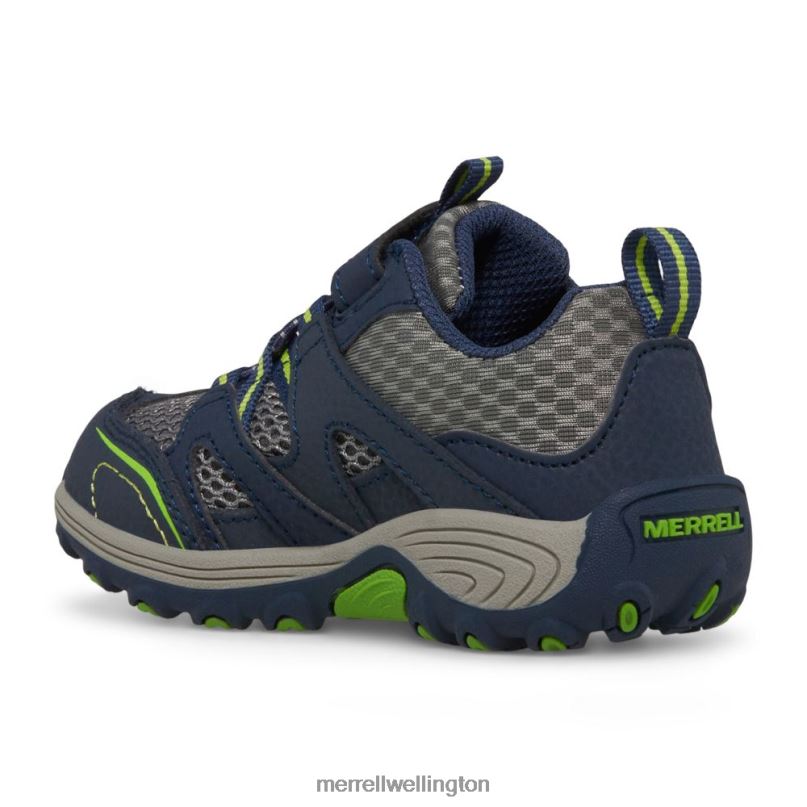 Trail Chaser Jr. Shoe (ML260888) Merrell Kids 8VV6P1344 Shoes Navy/Green - Image 6