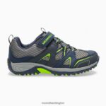 Trail Chaser Shoe (MK261237) Merrell Kids 8VV6P1464 Shoes Navy/Green - Image 2