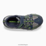 Trail Chaser Shoe (MK261237) Merrell Kids 8VV6P1464 Shoes Navy/Green - Image 5